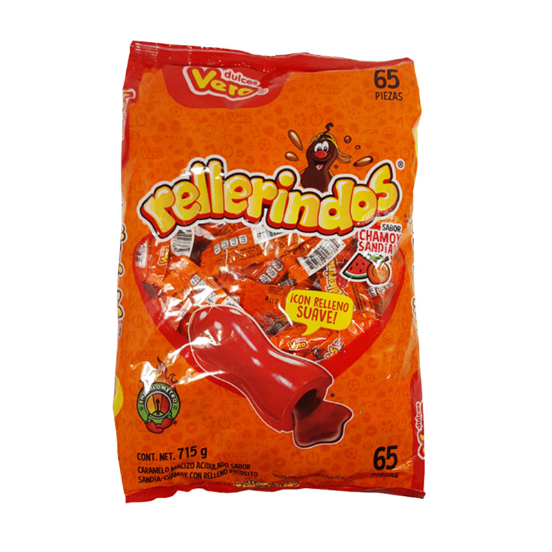 Vero - Rellerindos Watermelon & Chamoy Candy / Dulce de Sandía & Chamoy - Pack of 65