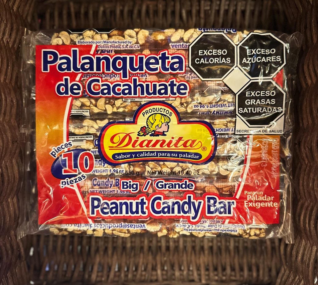 Dianita - Peanut Candy Bar Pack of 10 / Palanqueta de Cacahuate Paquete de 10