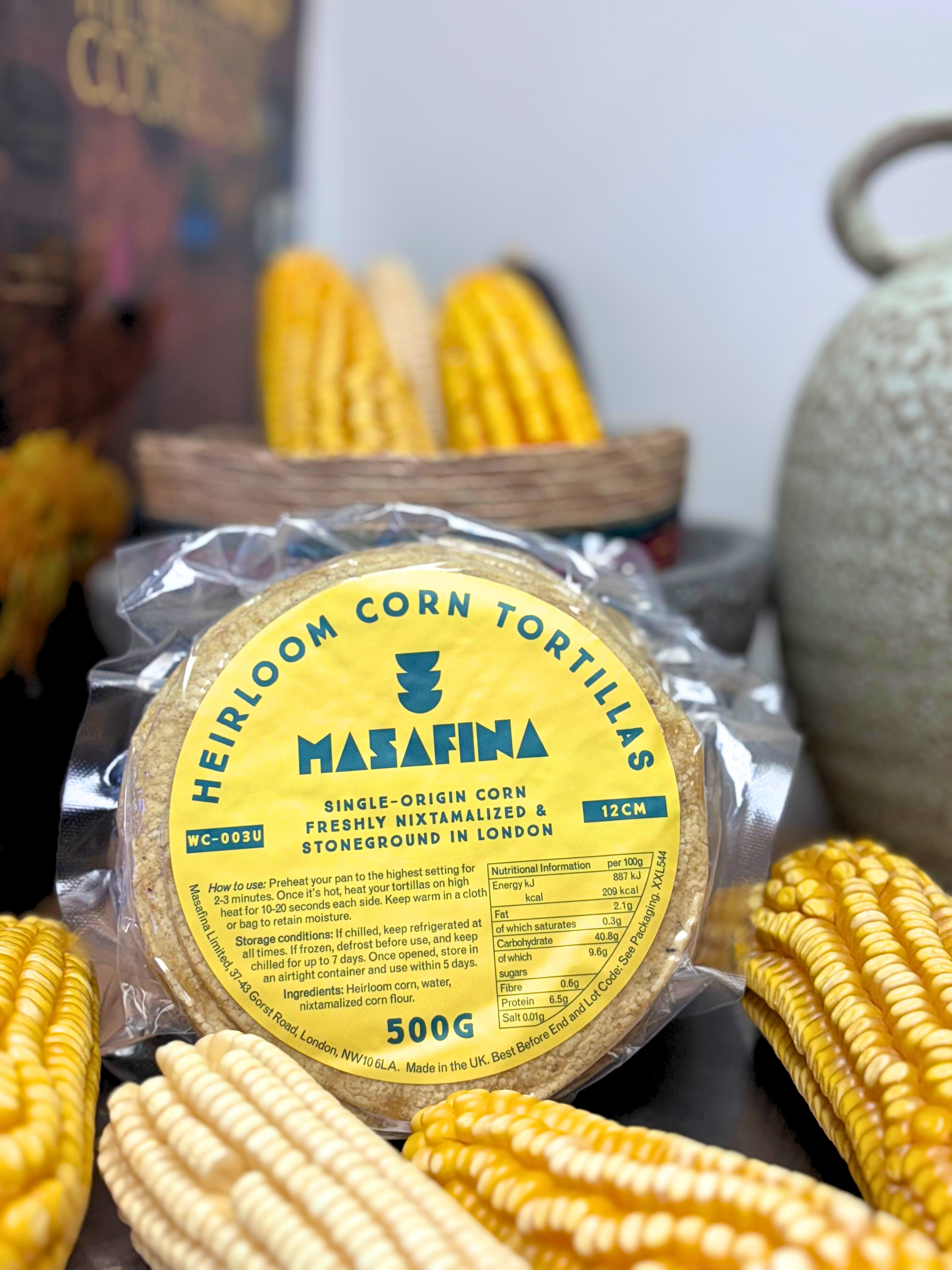500g Yellow Heirloom Corn Tortilla Masafina