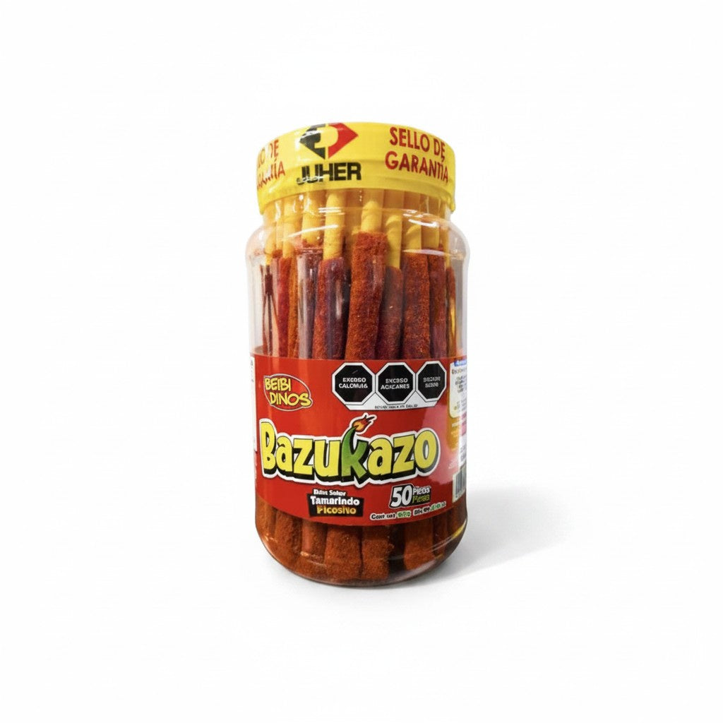 Beibidinos Bazukazo Tamarind Candy 50 × 20g  / Dulce de Tamarindo Bazukazo Beibidinos 50 × 20g