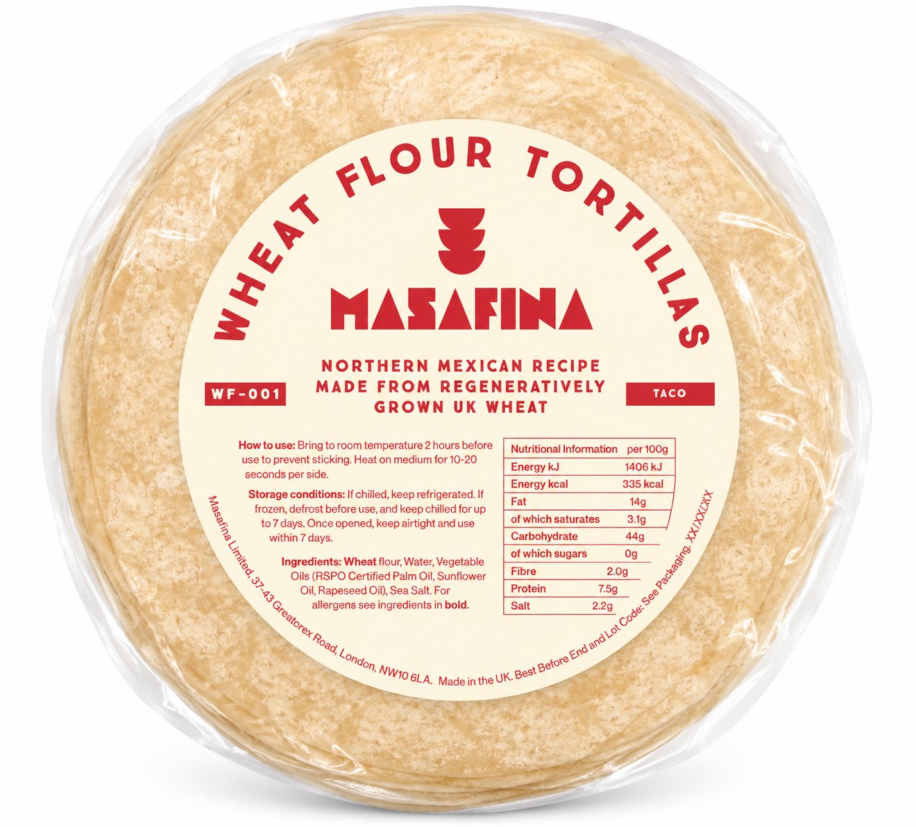 Taco Wheat Flour Tortillas 24 pzs - Masafina