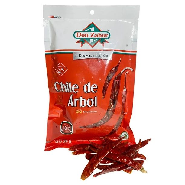 Don Zabor Dried Árbol Chili 50g / Don Zabor Chile de Árbol 50g