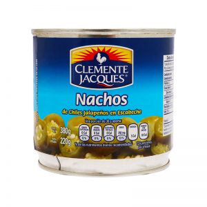 Clemente Jacques Sliced Jalapeño Peppers (Nacho Style) 380g / Chiles Jalapeños Nachos Clemente Jacques 380g