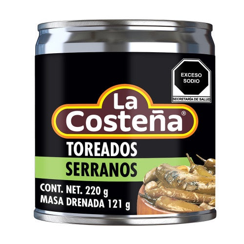 La Costeña Serrano Chillies Toreados 220g / Chiles Serranos Toreados La Costeña 220g