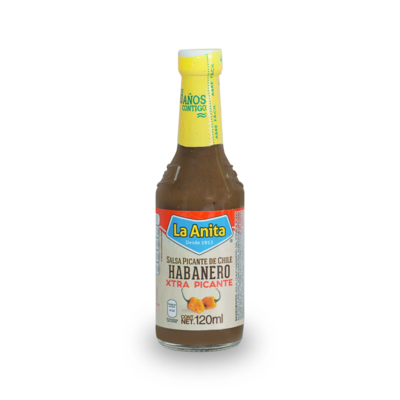 La Anita - EXTRA Spicy Habanero Sauce / Salsa EXTRA Picante de chile Habanero 120ml