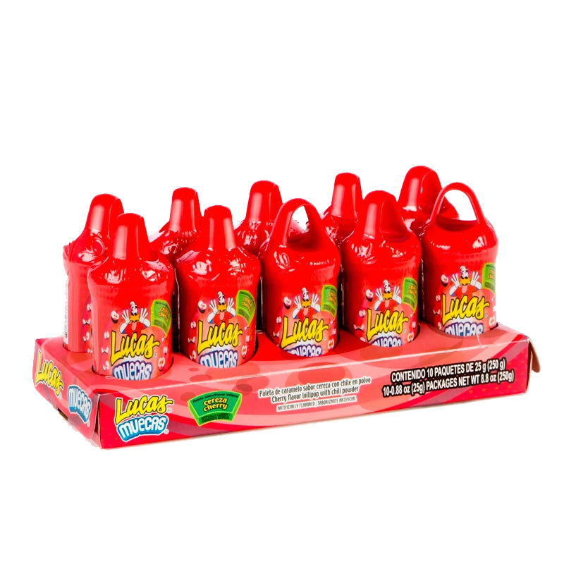 Lucas  - Muecas Cherry Pulp Candy / Muecas Dulce de Cereza con Chilito 10x24g pack