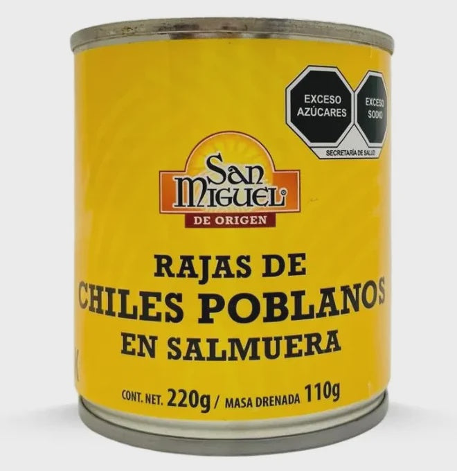 Chile Poblano Rajas 220g San Miguel