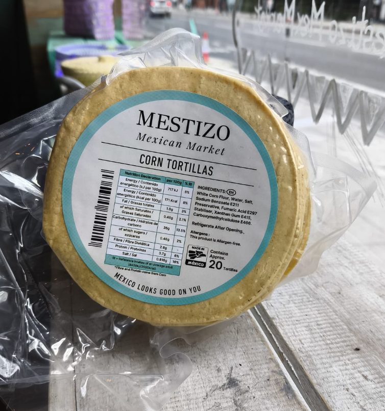 Mestizo Corn tortillas / Tortillas de Maíz Mestizo 12cm