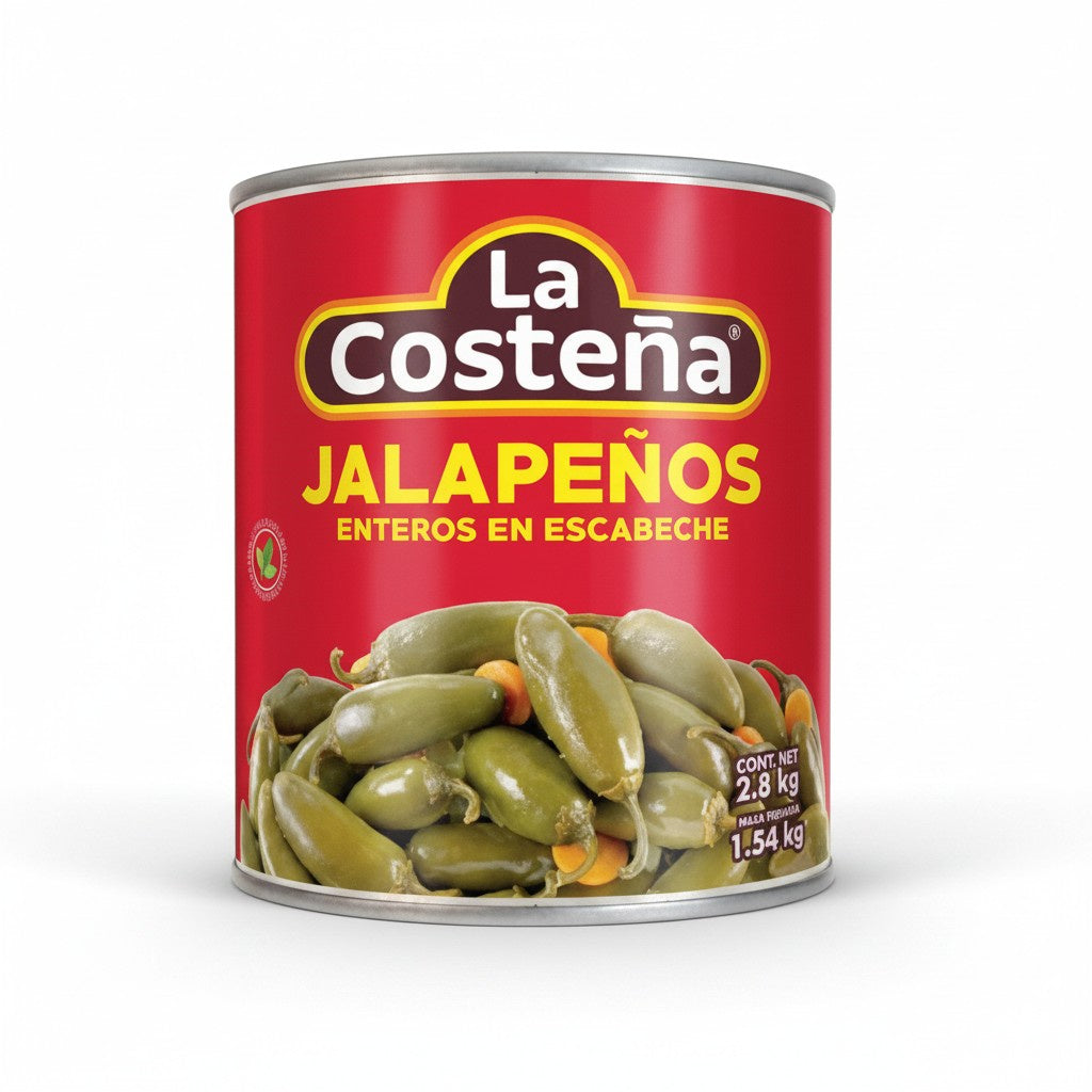 Whole Jalapeño Peppers 2.8kg / Chiles Jalapeños Enteros 2.8kg