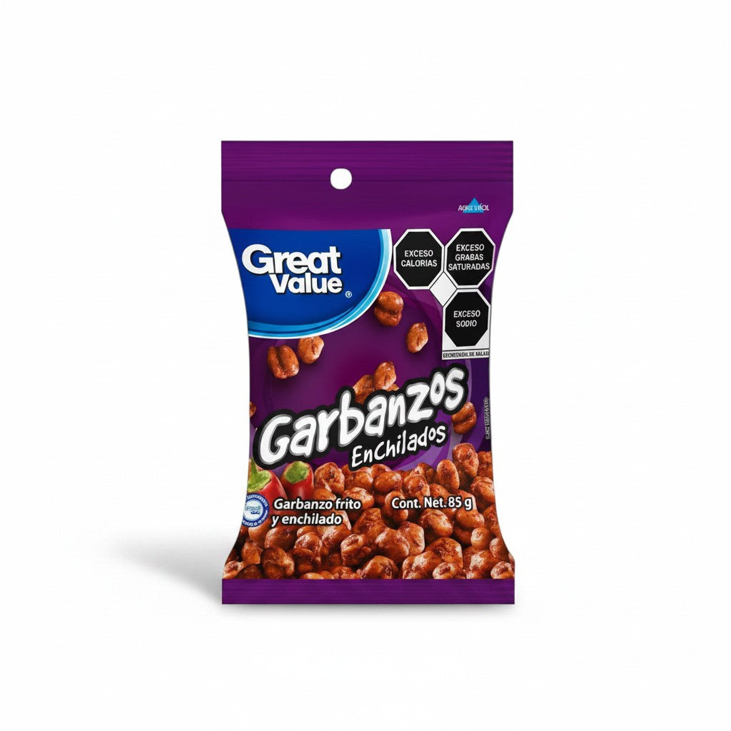 Great Value Spicy Chickpeas 85g / Garbanzos Enchilados Great Value 85g