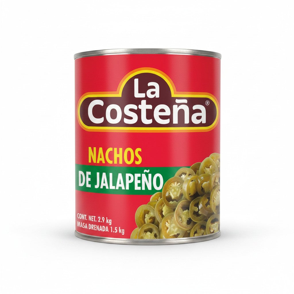 La Costeña Sliced Jalapeño Peppers 2.9kg / Nachos de Jalapeño La Costeña 2.9kg
