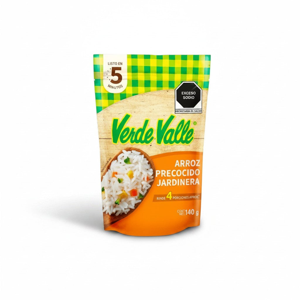 Verde Valle Pre-Cooked Jardinera Rice 140g / Arroz Jardinera Precocido Verde Valle 140g
