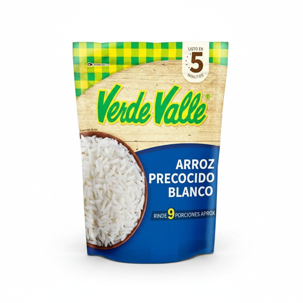 Verde Valle Pre-Cooked White Rice 140g / Arroz Blanco Precocido Verde Valle 140g