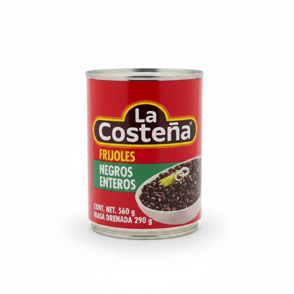 La Costeña Whole Black Beans 560g / Frijoles Negros Enteros La Costeña 560g