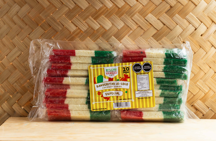 Vargas Coconut Candy Bars Pack of 20 / Vargas Cocadas Bandera Paquete de 20