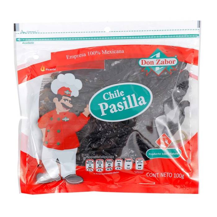Don Zabor - Dried Pasilla Chile  / Chile Pasilla Seco 100g