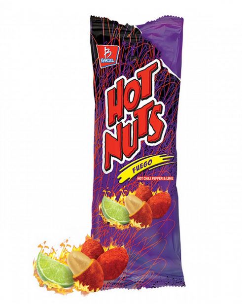 Barcel - Hot Nuts Fuego / Cacahuates Chili y Lima Picante 82g