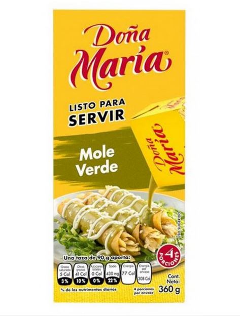 Dona Maria - Green Mole Cooking Sauce / Salsa para cocinar de Mole Verde 360g