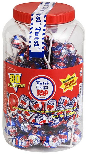 Tutsi Pop Cherry Lollipops Pack-0