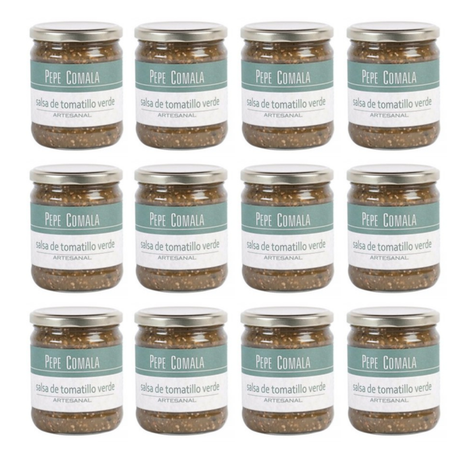 Green Tomatillo Sauce Small Case / Caja Salsa de tomatillo verde pequena-0
