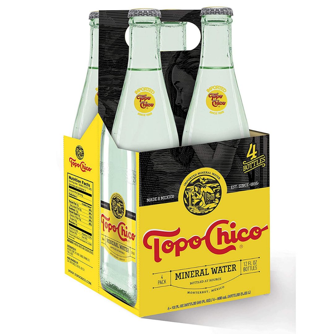 Topo Chico - Mexican Sparkling Water  Agua con Gas 355ml - Pack of 4 